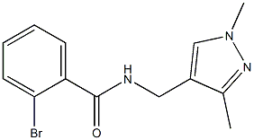  2-bromo-N-[(1,3-dimethyl-1H-pyrazol-4-yl)methyl]benzamide