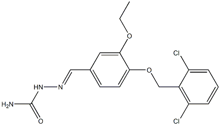 4-[(2,6-dichlorobenzyl)oxy]-3-ethoxybenzaldehyde semicarbazone Struktur