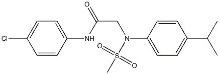 N-(4-chlorophenyl)-2-[4-isopropyl(methylsulfonyl)anilino]acetamide Structure