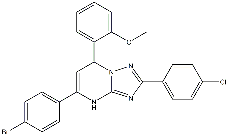 2-[5-(4-bromophenyl)-2-(4-chlorophenyl)-4,7-dihydro[1,2,4]triazolo[1,5-a]pyrimidin-7-yl]phenyl methyl ether Structure