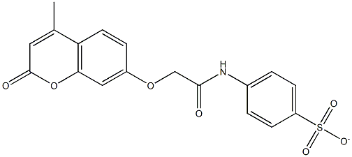 4-({[(4-methyl-2-oxo-2H-chromen-7-yl)oxy]acetyl}amino)benzenesulfonate,,结构式