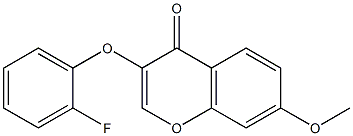 3-[(2-fluorophenyl)oxy]-7-(methyloxy)-4H-chromen-4-one 结构式
