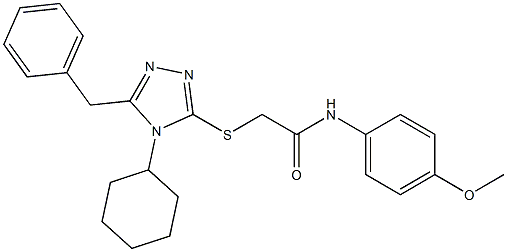 2-[(5-benzyl-4-cyclohexyl-4H-1,2,4-triazol-3-yl)sulfanyl]-N-(4-methoxyphenyl)acetamide
