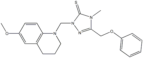  2-[(6-methoxy-3,4-dihydro-1(2H)-quinolinyl)methyl]-4-methyl-5-(phenoxymethyl)-2,4-dihydro-3H-1,2,4-triazole-3-thione