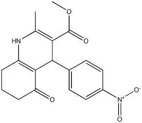 methyl 4-{4-nitrophenyl}-2-methyl-5-oxo-1,4,5,6,7,8-hexahydro-3-quinolinecarboxylate,,结构式