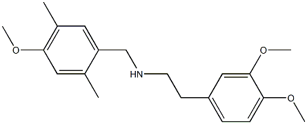 N-[2-(3,4-dimethoxyphenyl)ethyl]-N-(4-methoxy-2,5-dimethylbenzyl)amine 结构式