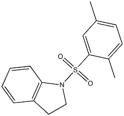 1-[(2,5-dimethylphenyl)sulfonyl]indoline,,结构式