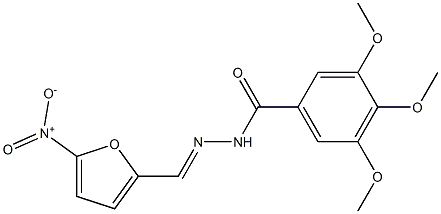 N'-({5-nitro-2-furyl}methylene)-3,4,5-trimethoxybenzohydrazide Structure