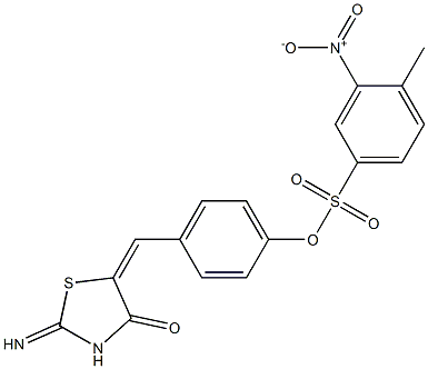  4-[(2-imino-4-oxo-1,3-thiazolidin-5-ylidene)methyl]phenyl 3-nitro-4-methylbenzenesulfonate