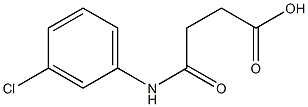 4-(3-chloroanilino)-4-oxobutanoic acid 结构式