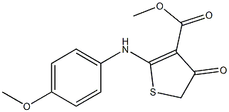 methyl 2-(4-methoxyanilino)-4-oxo-4,5-dihydro-3-thiophenecarboxylate Structure