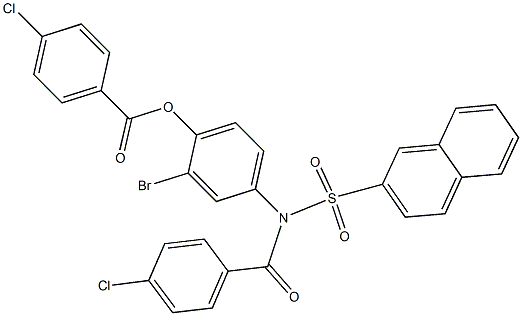 2-bromo-4-[[(4-chlorophenyl)carbonyl](naphthalen-2-ylsulfonyl)amino]phenyl 4-chlorobenzoate