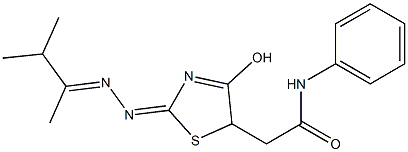 2-{2-[(1,2-dimethylpropylidene)hydrazono]-4-hydroxy-2,5-dihydro-1,3-thiazol-5-yl}-N-phenylacetamide