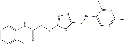  N-(2,6-dimethylphenyl)-2-[(5-{[(2,4-dimethylphenyl)amino]methyl}-1,3,4-oxadiazol-2-yl)sulfanyl]acetamide