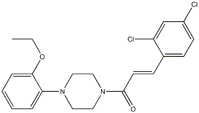 2-{4-[3-(2,4-dichlorophenyl)acryloyl]-1-piperazinyl}phenyl ethyl ether Structure