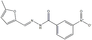 3-nitro-N'-[(5-methyl-2-furyl)methylene]benzohydrazide 结构式