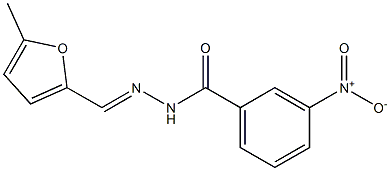 3-nitro-N'-[(5-methyl-2-furyl)methylene]benzohydrazide 化学構造式