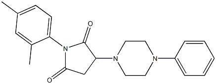 1-(2,4-dimethylphenyl)-3-(4-phenyl-1-piperazinyl)-2,5-pyrrolidinedione