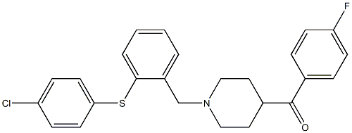 (1-{2-[(4-chlorophenyl)sulfanyl]benzyl}-4-piperidinyl)(4-fluorophenyl)methanone,,结构式
