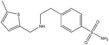 4-(2-{[(5-methyl-2-thienyl)methyl]amino}ethyl)benzenesulfonamide Structure