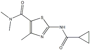 2-[(cyclopropylcarbonyl)amino]-N,N,4-trimethyl-1,3-thiazole-5-carboxamide,,结构式