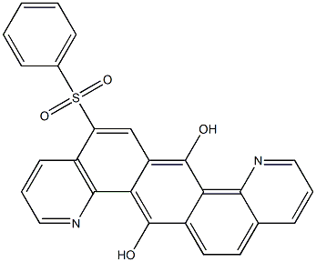 5-(phenylsulfonyl)pyrido[3',2':7,8]naphtho[2,3-h]quinoline-7,14-diol Struktur