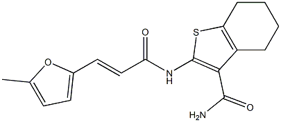 2-{[3-(5-methyl-2-furyl)acryloyl]amino}-4,5,6,7-tetrahydro-1-benzothiophene-3-carboxamide Structure