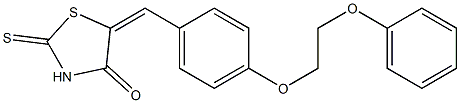 5-[4-(2-phenoxyethoxy)benzylidene]-2-thioxo-1,3-thiazolidin-4-one 结构式