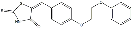 5-[4-(2-phenoxyethoxy)benzylidene]-2-thioxo-1,3-thiazolidin-4-one,,结构式