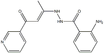 2-amino-N'-[1-methyl-3-oxo-3-(3-pyridinyl)-1-propenyl]benzohydrazide Structure