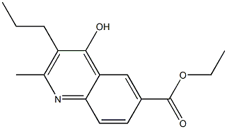 ethyl 4-hydroxy-2-methyl-3-propyl-6-quinolinecarboxylate,,结构式