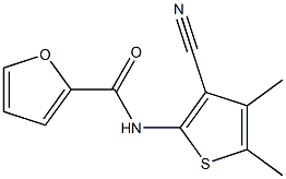N-(3-cyano-4,5-dimethyl-2-thienyl)-2-furamide 化学構造式