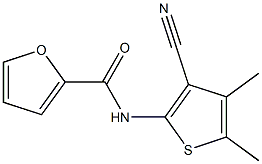 N-(3-cyano-4,5-dimethyl-2-thienyl)-2-furamide,,结构式