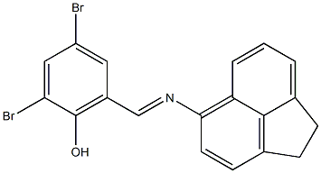 2,4-dibromo-6-[(1,2-dihydro-5-acenaphthylenylimino)methyl]phenol Structure