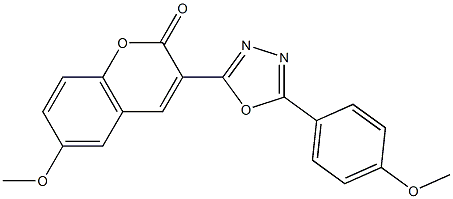 6-methoxy-3-[5-(4-methoxyphenyl)-1,3,4-oxadiazol-2-yl]-2H-chromen-2-one Structure