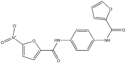 N-[4-(2-furoylamino)phenyl]-5-nitro-2-furamide Struktur