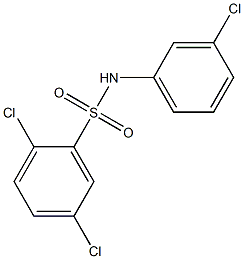 2,5-dichloro-N-(3-chlorophenyl)benzenesulfonamide 化学構造式