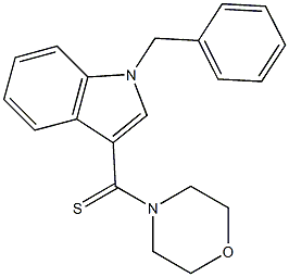 1-benzyl-3-(4-morpholinylcarbothioyl)-1H-indole Struktur