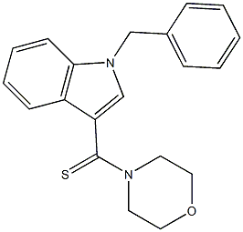 1-benzyl-3-(4-morpholinylcarbothioyl)-1H-indole,,结构式