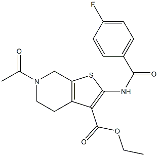 ethyl 6-acetyl-2-[(4-fluorobenzoyl)amino]-4,5,6,7-tetrahydrothieno[2,3-c]pyridine-3-carboxylate