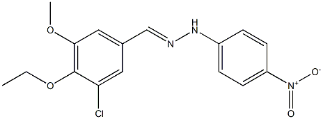 3-chloro-4-ethoxy-5-methoxybenzaldehyde {4-nitrophenyl}hydrazone Structure