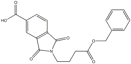2-[4-(benzyloxy)-4-oxobutyl]-1,3-dioxo-5-isoindolinecarboxylic acid Struktur