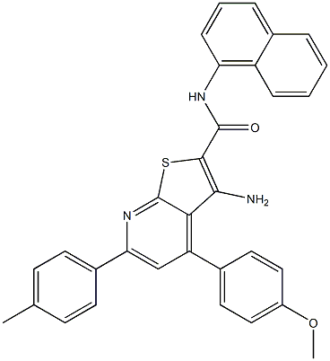 3-amino-4-(4-methoxyphenyl)-6-(4-methylphenyl)-N-(1-naphthyl)thieno[2,3-b]pyridine-2-carboxamide
