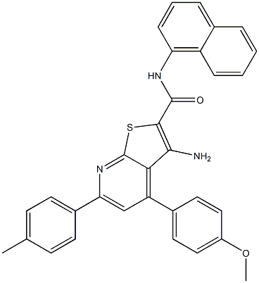 3-amino-4-(4-methoxyphenyl)-6-(4-methylphenyl)-N-(1-naphthyl)thieno[2,3-b]pyridine-2-carboxamide|