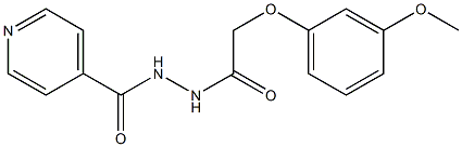 N'-isonicotinoyl-2-(3-methoxyphenoxy)acetohydrazide Struktur