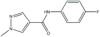 N-(4-fluorophenyl)-1-methyl-1H-pyrazole-4-carboxamide,,结构式