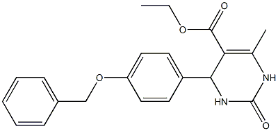 ethyl 6-methyl-2-oxo-4-{4-[(phenylmethyl)oxy]phenyl}-1,2,3,4-tetrahydropyrimidine-5-carboxylate Structure