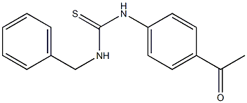 N-(4-acetylphenyl)-N'-(phenylmethyl)thiourea,,结构式