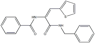 N-[1-[(benzylamino)carbonyl]-2-(2-thienyl)vinyl]benzamide Structure