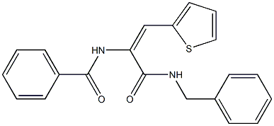 N-[1-[(benzylamino)carbonyl]-2-(2-thienyl)vinyl]benzamide 结构式